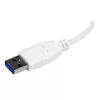 StarTech.com Nešiojamasis 4 prievadų SuperSpeed Mini USB 3.0 šakotuvas – baltas