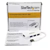StarTech.com Nešiojamasis 4 prievadų SuperSpeed Mini USB 3.0 šakotuvas – baltas