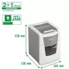 Popieriaus smulkintuvas LEITZ IQ Autofeed Small Office 100, kryžminis pjovimas P-4, 8 lapų, 22 cm padavimo anga, 34 l dėžė, pilkas