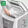 Popieriaus smulkintuvas LEITZ IQ Autofeed Small Office 100, kryžminis pjovimas P-4, 8 lapų, 22 cm padavimo anga, 34 l dėžė, pilkas
