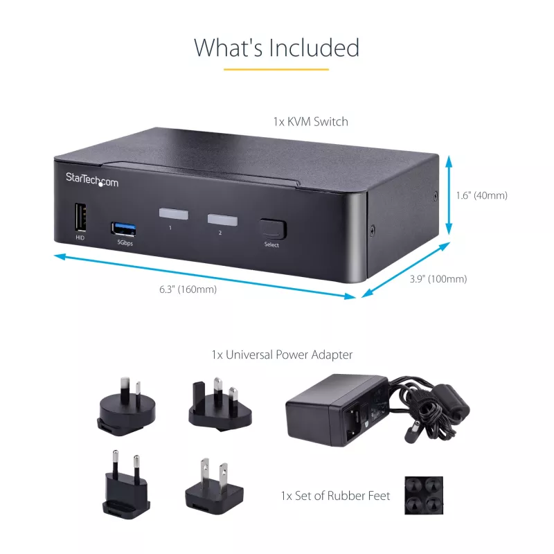StarTech.com SV231DPUCA KVM jungiklis Juodas