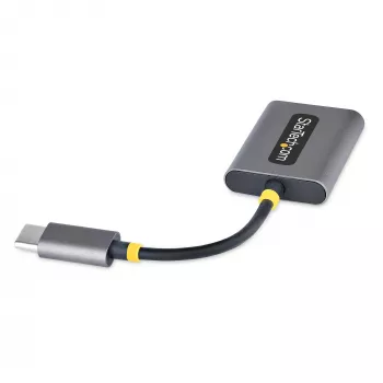 StarTech.com USB-C ausinių skirstytuvas, USB-C dvigubas laisvų rankų adapteris su mikrofono įėjimu, USB-C į 3,5 mm garso adapteris / ausinių donglas, USB-C į garso lizdo / pagalbinio išėjimo adapteris, 24 bitų DAC
