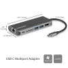 StarTech.com USB-C daugiafunkcis adapteris, nešiojama USB-C dokas prie 4K HDMI, 2 prievadų USB 3.0 šakotuvas, SD/SDHC, GbE, 60 W PD pralaidumas - USB Type-C/Thunderbolt 3 - PAKEISTA DKT30CHSDPD1