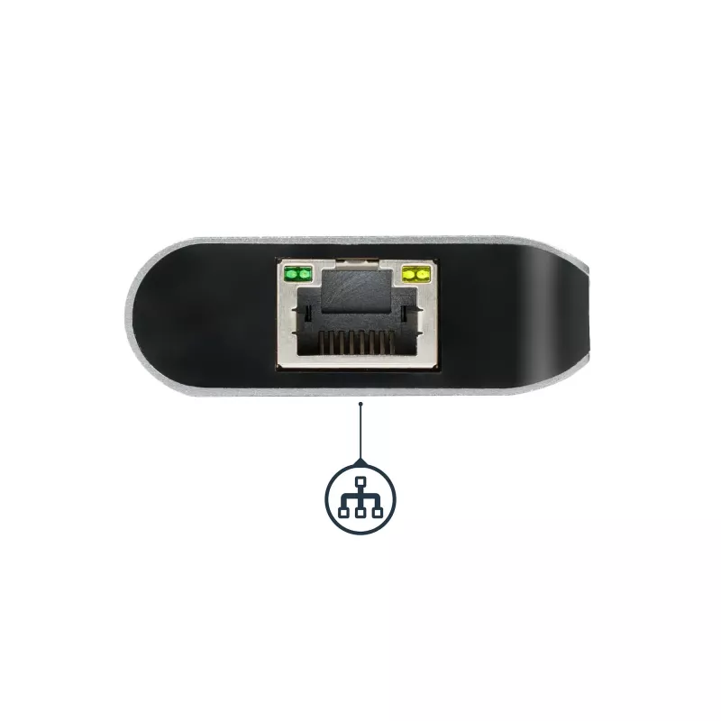 StarTech.com USB-C daugiafunkcis adapteris, nešiojama USB-C dokas prie 4K HDMI, 2 prievadų USB 3.0 šakotuvas, SD/SDHC, GbE, 60 W PD pralaidumas - USB Type-C/Thunderbolt 3 - PAKEISTA DKT30CHSDPD1