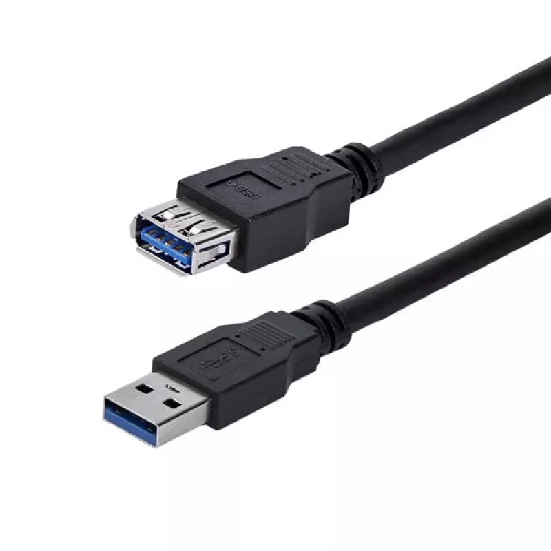 StarTech.com 1 m juodas SuperSpeed USB 3.0 ilginamasis kabelis A į A – vyriškas/moteriškas