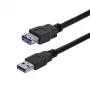 StarTech.com 1 m juodas SuperSpeed USB 3.0 ilginamasis kabelis A į A – vyriškas/moteriškas