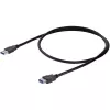 StarTech.com 1 m juodas SuperSpeed USB 3.0 ilginamasis kabelis A į A – vyriškas/moteriškas