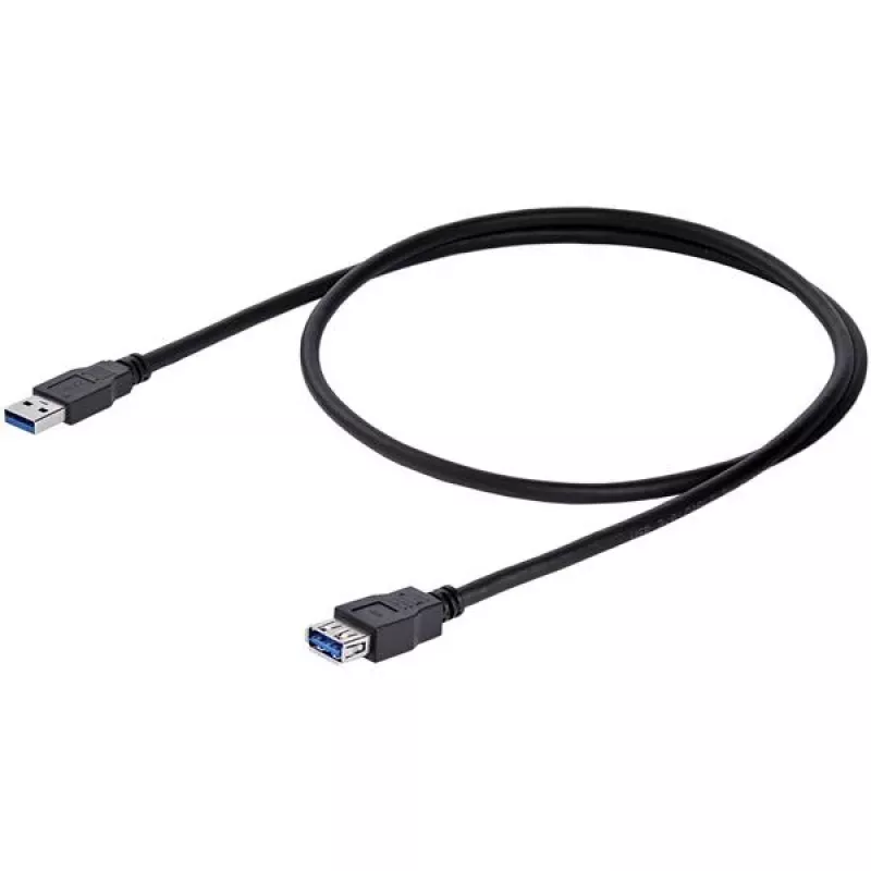 StarTech.com 1 m juodas SuperSpeed USB 3.0 ilginamasis kabelis A į A – vyriškas/moteriškas