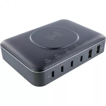 Nešiojamoji baterija InLine Qi Powerstation Multiport, 20 V