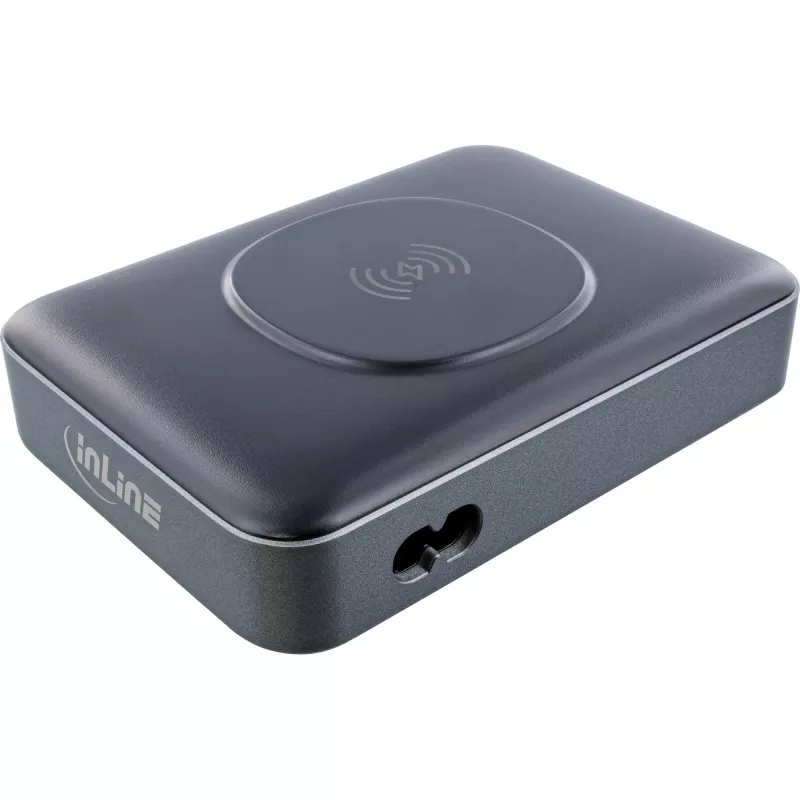 Nešiojamoji baterija InLine Qi Powerstation Multiport, 20 V