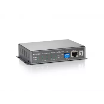 LevelOne 5 prievadų Fast Ethernet PoE komutatorius, 4 PoE išėjimai, 120 W, maitinimo adapteris komplekte