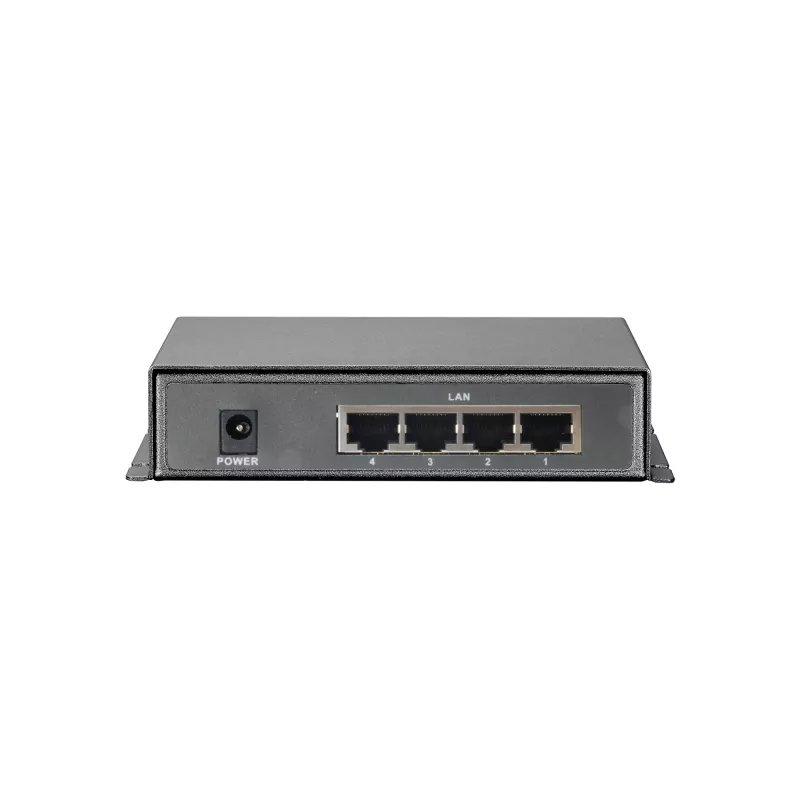 LevelOne 5 prievadų Fast Ethernet PoE komutatorius, 4 PoE išėjimai, 120 W, maitinimo adapteris komplekte