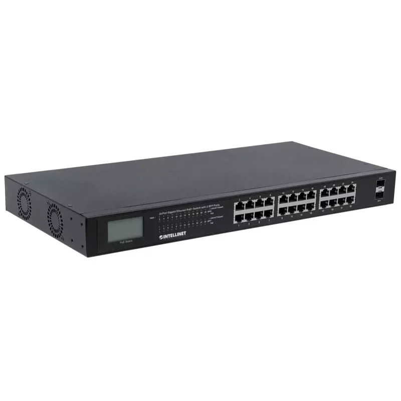 Nevaldomas komutatorius Intellinet 24 prievadų Gigabit Ethernet PoE+ 561242