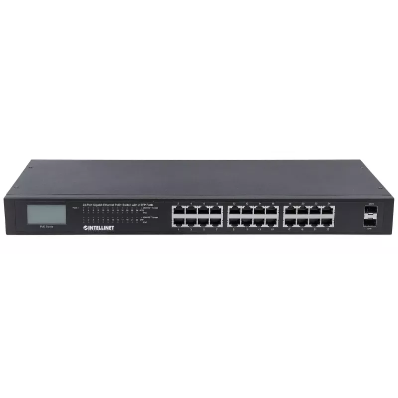 Nevaldomas komutatorius Intellinet 24 prievadų Gigabit Ethernet PoE+ 561242