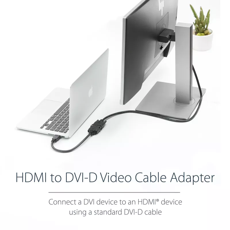 StarTech.com 8 colių HDMI į DVI-D vaizdo kabelio adapteris - HDMI kištukas į DVI-D lizdą