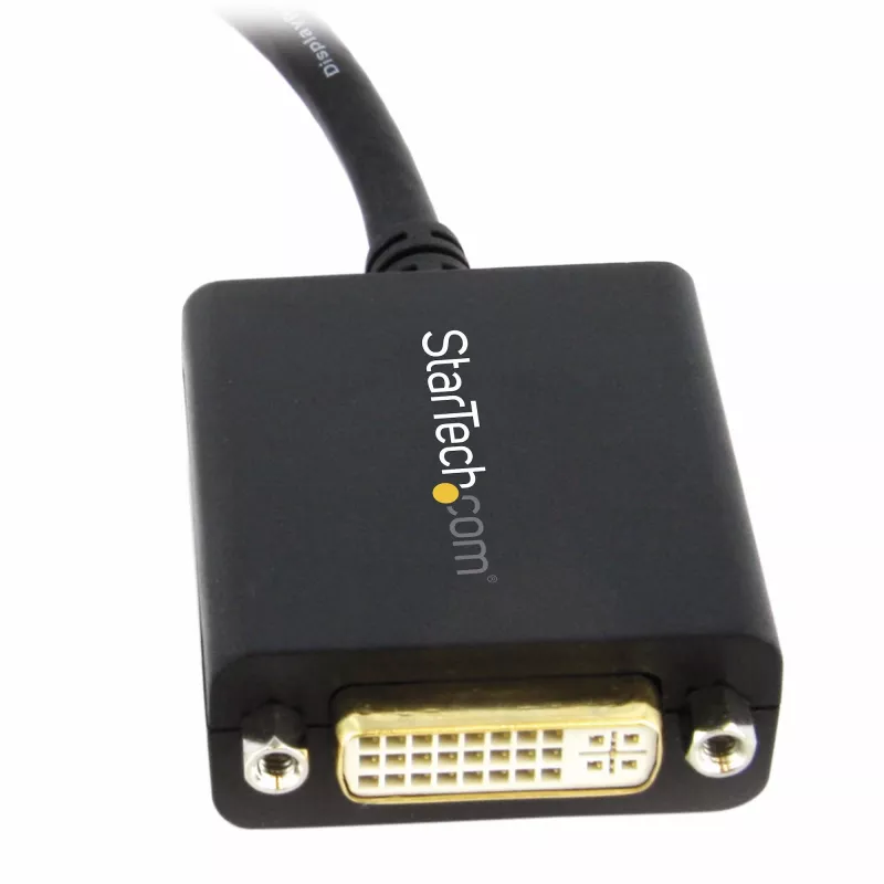 StarTech.com DisplayPort į DVI adapteris – DisplayPort į DVI-D adapteris, vaizdo keitiklis 1080p – DP 1.2 į DVI monitoriaus/ekrano laido adapteris, laido raktas – DP į DVI adapteris – fiksuojanti DP jungtis
