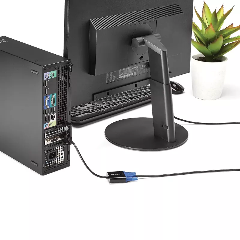 StarTech.com DisplayPort į VGA adapteris - Aktyvus DP į VGA keitiklis - 1080p vaizdo - DP/DP++ šaltinis į VGA monitoriaus kabelio adapteris - DP į VGA adapterio raktas skaitmeninis į analoginį - DP 1.2 į VGA