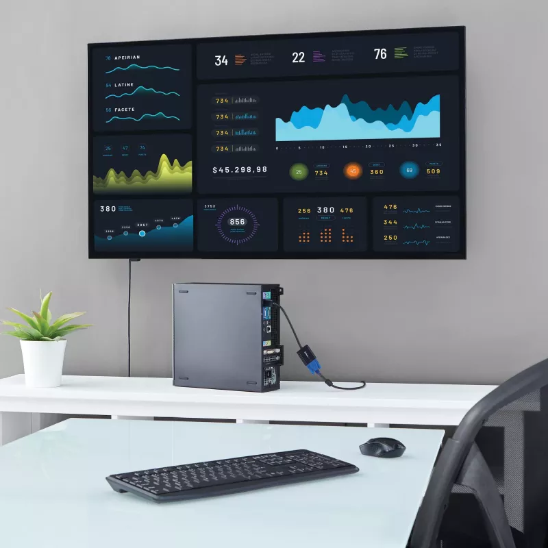 StarTech.com DisplayPort į VGA adapteris - Aktyvus DP į VGA keitiklis - 1080p vaizdo - DP/DP++ šaltinis į VGA monitoriaus kabelio adapteris - DP į VGA adapterio raktas skaitmeninis į analoginį - DP 1.2 į VGA
