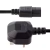 StarTech.com 3 m UK kompiuterio maitinimo laidas, 18AWG, BS 1363 į C13, 10A 250V, juodas pakaitinis kintamosios srovės maitinimo laidas, kompiuterio maitinimo šaltinio laidas, televizoriaus/monitoriaus maitinimo laidas