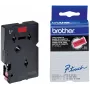Žymėjimo juosta 9mm Brother TC491 juoda ant raudonos