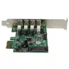StarTech.com 4 prievadų PCI Express PCIe SuperSpeed USB 3.0 valdiklio plokštė su UASP - SATA maitinimas