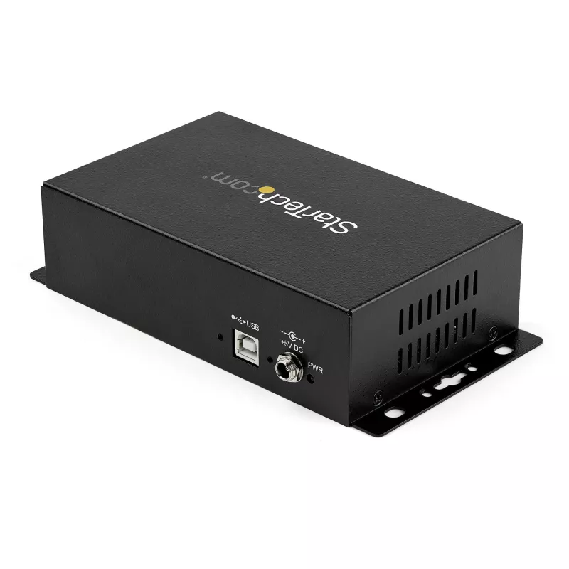 “StarTech.com” 8 prievadų USB į DB9 RS232 nuosekliojo ryšio adapterių šakotuvas – pramoninis, tvirtinamas ant DIN bėgio ir sienos