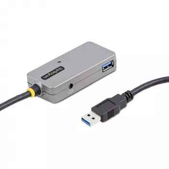 StarTech.com USB ilgintuvo šakotuvas, 10 m USB 3.0 ilginamasis kabelis su 4 prievadų USB-A šakotuvu, aktyvus / magistralės maitinamas USB kartotuvas, pridedamas pasirenkamas 20 W maitinimo šaltinis, ESD apsauga
