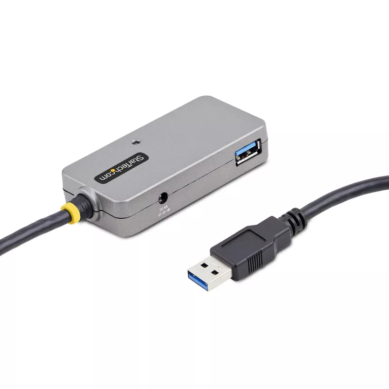 StarTech.com USB ilgintuvo šakotuvas, 10 m USB 3.0 ilginamasis kabelis su 4 prievadų USB-A šakotuvu, aktyvus / magistralės maitinamas USB kartotuvas, pridedamas pasirenkamas 20 W maitinimo šaltinis, ESD apsauga