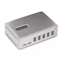 StarTech.com 7 prievadų USB-C šakotuvas – 5x USB-A + 2x USB-C – savaime maitinamas su 65W maitinimo šaltiniu – USB 3.1 10Gbps – Staliniam / nešiojamam kompiuteriui USB šakotuvas su 3 pėdų USB-IF sertifikuotu užrakinamuoju kabeliu – USB C šakotuvas