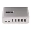 StarTech.com 7 prievadų USB-C šakotuvas – 5x USB-A + 2x USB-C – savaime maitinamas su 65W maitinimo šaltiniu – USB 3.1 10Gbps – Staliniam / nešiojamam kompiuteriui USB šakotuvas su 3 pėdų USB-IF sertifikuotu užrakinamuoju kabeliu – USB C šakotuvas
