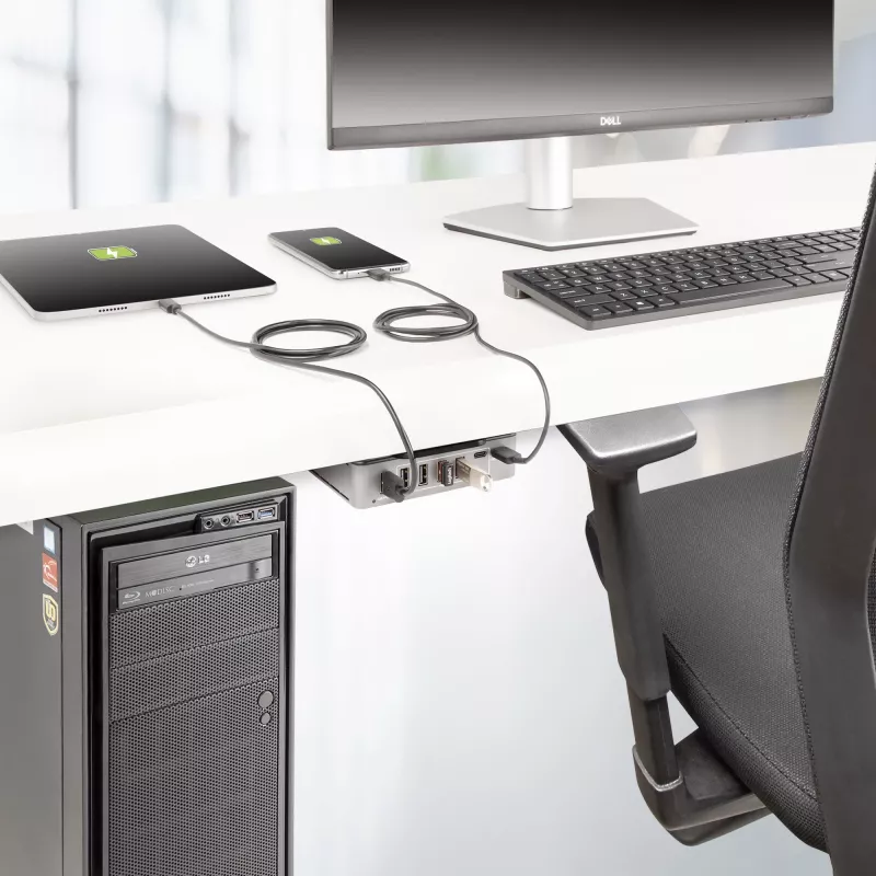 StarTech.com 7 prievadų USB-C šakotuvas – 5x USB-A + 2x USB-C – savaime maitinamas su 65W maitinimo šaltiniu – USB 3.1 10Gbps – Staliniam / nešiojamam kompiuteriui USB šakotuvas su 3 pėdų USB-IF sertifikuotu užrakinamuoju kabeliu – USB C šakotuvas