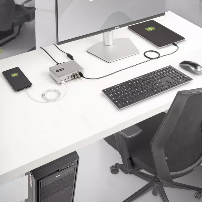StarTech.com 7 prievadų USB-C šakotuvas – 5x USB-A + 2x USB-C – savaime maitinamas su 65W maitinimo šaltiniu – USB 3.1 10Gbps – Staliniam / nešiojamam kompiuteriui USB šakotuvas su 3 pėdų USB-IF sertifikuotu užrakinamuoju kabeliu – USB C šakotuvas