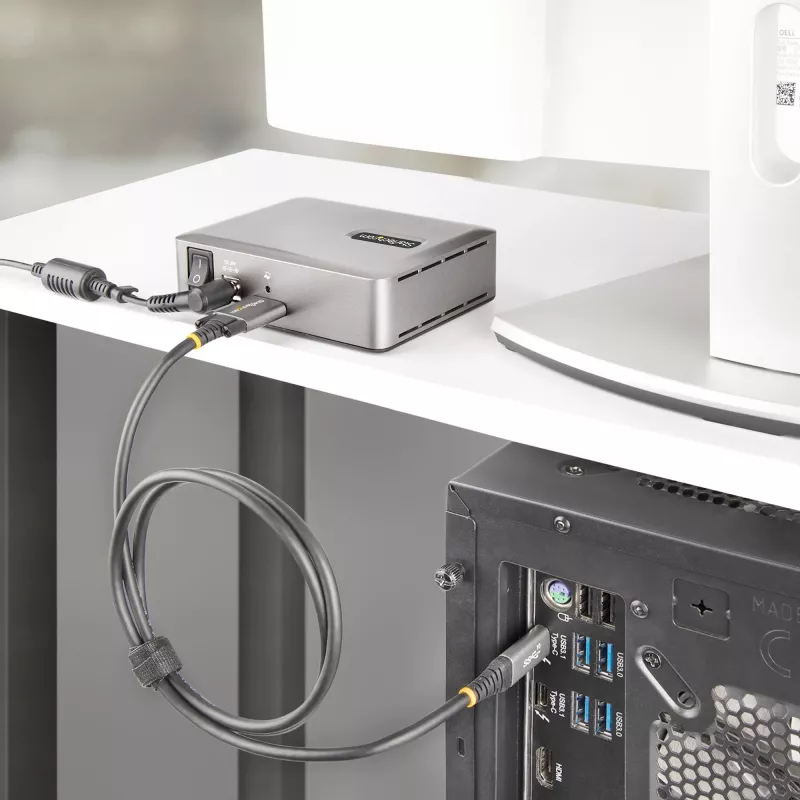 StarTech.com 7 prievadų USB-C šakotuvas – 5x USB-A + 2x USB-C – savaime maitinamas su 65W maitinimo šaltiniu – USB 3.1 10Gbps – Staliniam / nešiojamam kompiuteriui USB šakotuvas su 3 pėdų USB-IF sertifikuotu užrakinamuoju kabeliu – USB C šakotuvas