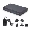 StarTech.com 4 prievadų KM jungiklis su pelės perjungimu, USB jungiklis klaviatūrai / pelei, 3,5 mm / USB garso, periferinių įrenginių bendrinimas 4 kompiuteriams, atitinka TAA