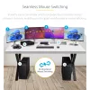 StarTech.com 4 prievadų KM jungiklis su pelės perjungimu, USB jungiklis klaviatūrai / pelei, 3,5 mm / USB garso, periferinių įrenginių bendrinimas 4 kompiuteriams, atitinka TAA