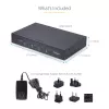 StarTech.com 4 prievadų KM jungiklis su pelės perjungimu, USB jungiklis klaviatūrai / pelei, 3,5 mm / USB garso, periferinių įrenginių bendrinimas 4 kompiuteriams, atitinka TAA