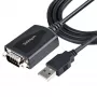 StarTech.com 3 pėdų (1 m) USB–nuoseklioji sąsaja laidas su COM prievado išsaugojimu, DB9 kištukas RS232 į USB keitiklis, USB–nuoseklioji sąsaja adapteris, skirtas PLC/spausdintuvui/skaitytuvui, Prolific lustų rinkinys, Windows/Mac