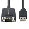 StarTech.com 3 pėdų (1 m) USB–nuoseklioji sąsaja laidas su COM prievado išsaugojimu, DB9 kištukas RS232 į USB keitiklis, USB–nuoseklioji sąsaja adapteris, skirtas PLC/spausdintuvui/skaitytuvui, Prolific lustų rinkinys, Windows/Mac