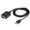 StarTech.com 3 pėdų (1 m) USB–nuoseklioji sąsaja laidas su COM prievado išsaugojimu, DB9 kištukas RS232 į USB keitiklis, USB–nuoseklioji sąsaja adapteris, skirtas PLC/spausdintuvui/skaitytuvui, Prolific lustų rinkinys, Windows/Mac
