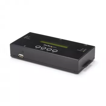 StarTech.com 1:1 autonominis standžiųjų diskų kopijuoklis ir trintuvas, SAS ir SATA HDD/SSD klonuoklis/kopijuoklis, standžiųjų diskų kopijuoklis ir valytuvas, LCD ekranas, TAA atitinkantis