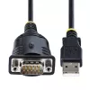 “StarTech.com” 3 pėdų (1 m) USB į nuoseklųjį kabelis, DB9 kištukas RS232 į USB keitiklis, “Prolific” mikroschema, USB į nuoseklųjį adapteris PLC / spausdintuvui / skaitytuvui / komutatoriui, USB į COM prievado adapteris, “Windows”/“Mac”