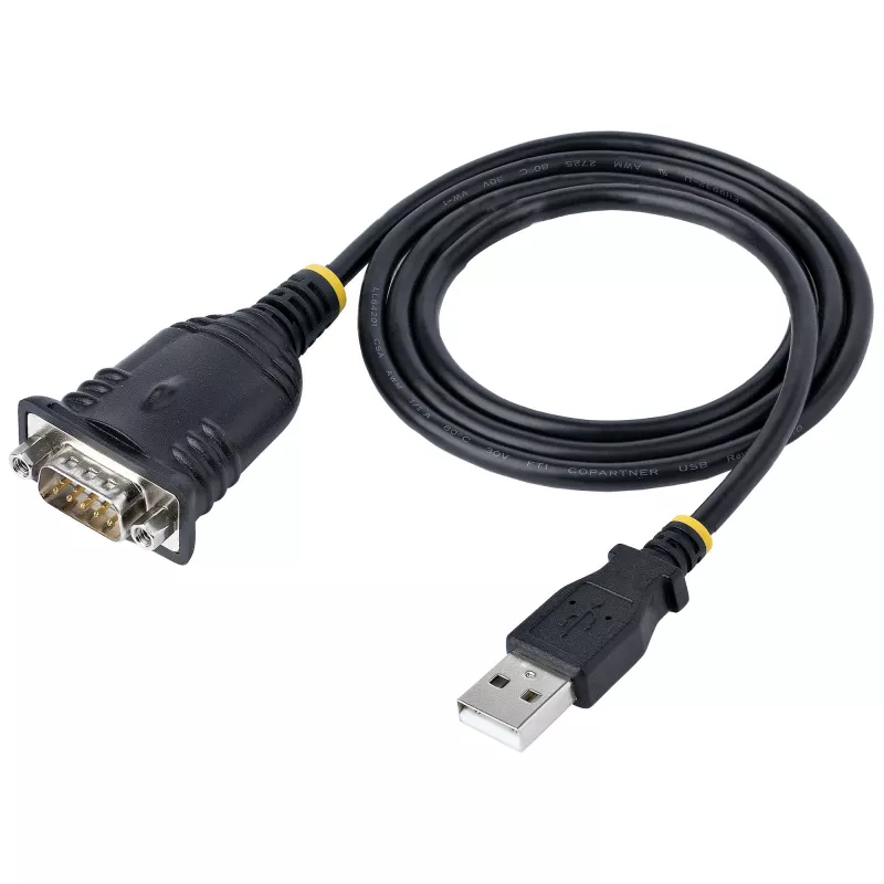 “StarTech.com” 3 pėdų (1 m) USB į nuoseklųjį kabelis, DB9 kištukas RS232 į USB keitiklis, “Prolific” mikroschema, USB į nuoseklųjį adapteris PLC / spausdintuvui / skaitytuvui / komutatoriui, USB į COM prievado adapteris, “Windows”/“Mac”
