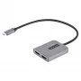 StarTech.com USB-C į dvigubą HDMI MST šakotuvą - dvigubas HDMI 4K 60Hz - USB Type C kelių monitorių adapteris nešiojamiesiems kompiuteriams su 1ft/30cm kabeliu - DP 1.4 kelių srautų perdavimo šakotuvas - USB-C į HDMI skirstytuvą