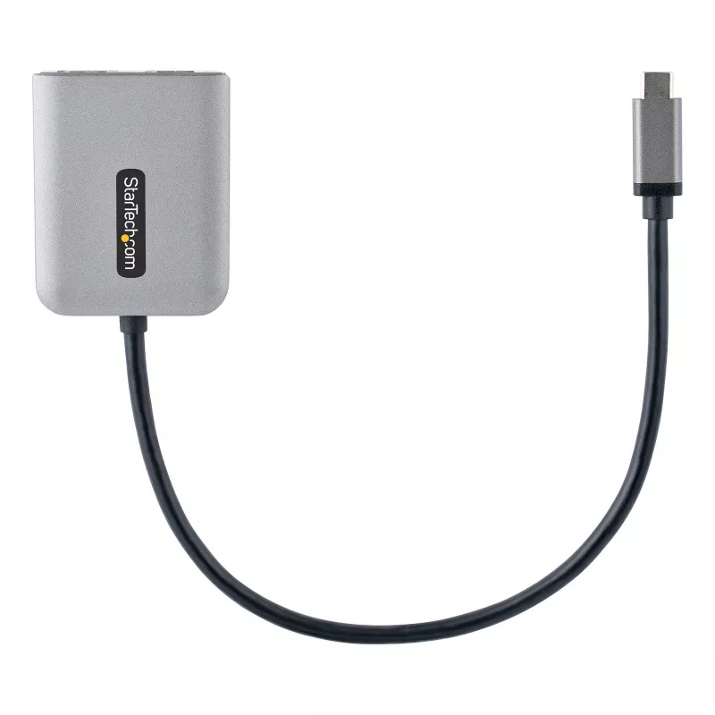 StarTech.com USB-C į dvigubą HDMI MST šakotuvą - dvigubas HDMI 4K 60Hz - USB Type C kelių monitorių adapteris nešiojamiesiems kompiuteriams su 1ft/30cm kabeliu - DP 1.4 kelių srautų perdavimo šakotuvas - USB-C į HDMI skirstytuvą