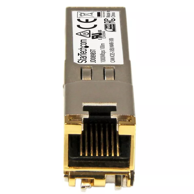 StarTech.com HP JD089B Suderinamas SFP Siųstuvo-Imtuvo Modulis - 10/100/1000BASE-TX~HPE JD089B Suderinamas SFP Modulis - 1000BASE-T - SFP į RJ45 Cat6/Cat5e - 1GE Gigabit Ethernet SFP - RJ-45 100m - HPE 5820AF, 12500, 5500