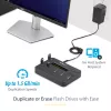 StarTech.com Atskiras 1 į 5 USB atmintuko kopijavimo įrenginys ir trintuvas, kelių USB atmintukų kopijavimo aparatas, sistemos, failų ir viso disko kopijavimas 1,5 GB/min greičiu, vieno ir 3 praėjimų valymas, LCD ekranas - TAA