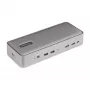 StarTech.com USB-C KVM prijungimo stotelė dviem nešiojamiesiems kompiuteriams, dviejų monitorių 4K 60Hz DisplayPort dokas, 5 prievadų USB šakotuvas, GbE, 90W/45W maitinimo tiekimas dviem nešiojamiesiems kompiuteriams, Windows/Mac, 2 kompiuterių KVM dokas – TAA