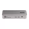 StarTech.com USB-C KVM prijungimo stotelė dviem nešiojamiesiems kompiuteriams, dviejų monitorių 4K 60Hz DisplayPort dokas, 5 prievadų USB šakotuvas, GbE, 90W/45W maitinimo tiekimas dviem nešiojamiesiems kompiuteriams, Windows/Mac, 2 kompiuterių KVM dokas – TAA