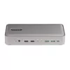 StarTech.com USB-C KVM prijungimo stotelė dviem nešiojamiesiems kompiuteriams, dviejų monitorių 4K 60Hz DisplayPort dokas, 5 prievadų USB šakotuvas, GbE, 90W/45W maitinimo tiekimas dviem nešiojamiesiems kompiuteriams, Windows/Mac, 2 kompiuterių KVM dokas – TAA