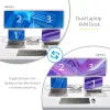 StarTech.com USB-C KVM prijungimo stotelė dviem nešiojamiesiems kompiuteriams, dviejų monitorių 4K 60Hz DisplayPort dokas, 5 prievadų USB šakotuvas, GbE, 90W/45W maitinimo tiekimas dviem nešiojamiesiems kompiuteriams, Windows/Mac, 2 kompiuterių KVM dokas – TAA